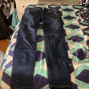American Eagle plain blue jeggings